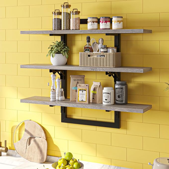 Bestier Floating Shelves for Wall, 32 inch Kitchen Shelves Wall Mounted - Image 7