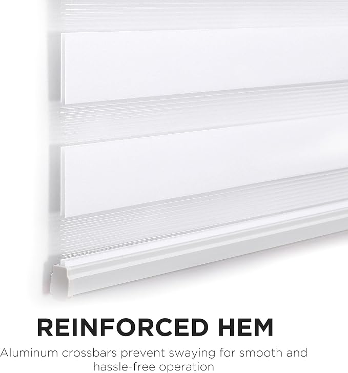 Joydeco No Drill Zebra Blinds for Windows, Cordless Day & Night Dual Sheer - Image 6