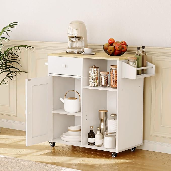 HOOBRO Kitchen Island, Storage Cabinet - Image 3