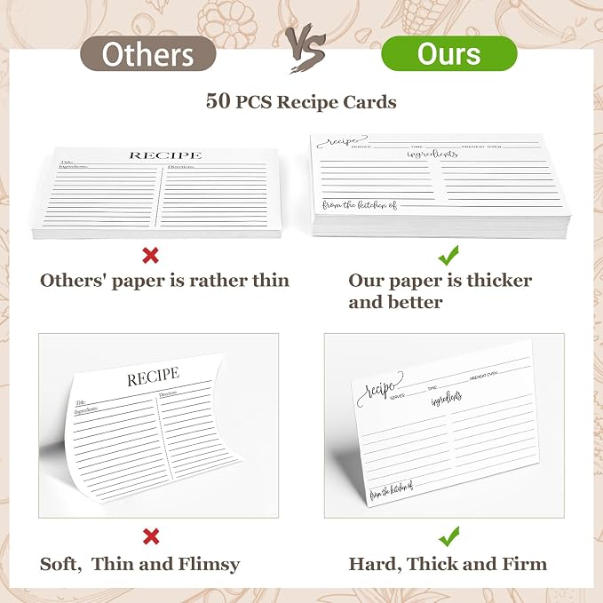 Dahey Double Sided Recipe Cards 4x6 - Image 4