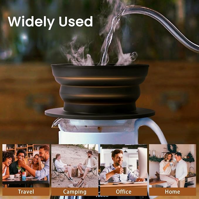 Paperless Collapsible Pour Over Coffee Dripper, Travel Pour Over Coffee Maker - Image 6