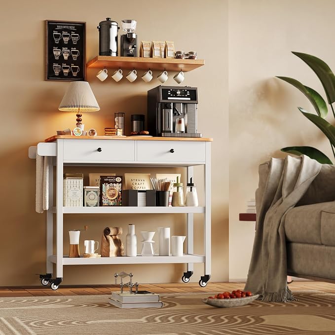 Gizoon Kitchen Island Cart on Wheels - Image 7