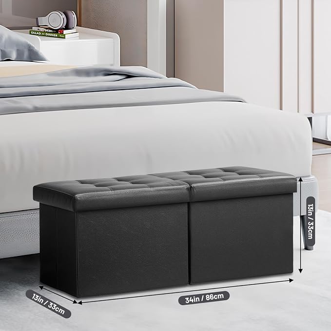 AmasSmile Footrest Ottoman Bench - Image 3