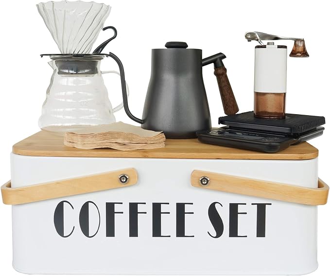 SOTECH Pour Over Coffee Maker Set Coffee Kettle Scale Server Dripping Cup Bean - Image 8