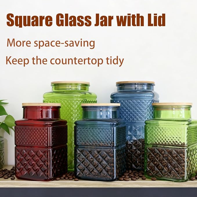 Viovian 60oz Red Glass Jar - Image 5