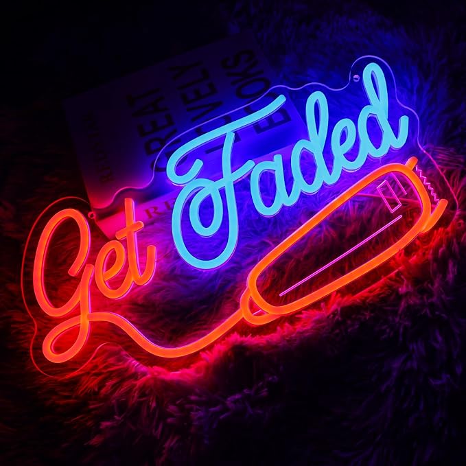 Get Faded Neon Sign for Wall Decor Dimmable Barber Shop Led Sign for Hair Salon - Image 5