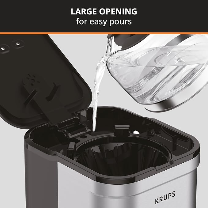 KRUPS Simply Brew Compact 5 Cup Coffee Maker: Stainless Steel Design, Pause & - Image 4