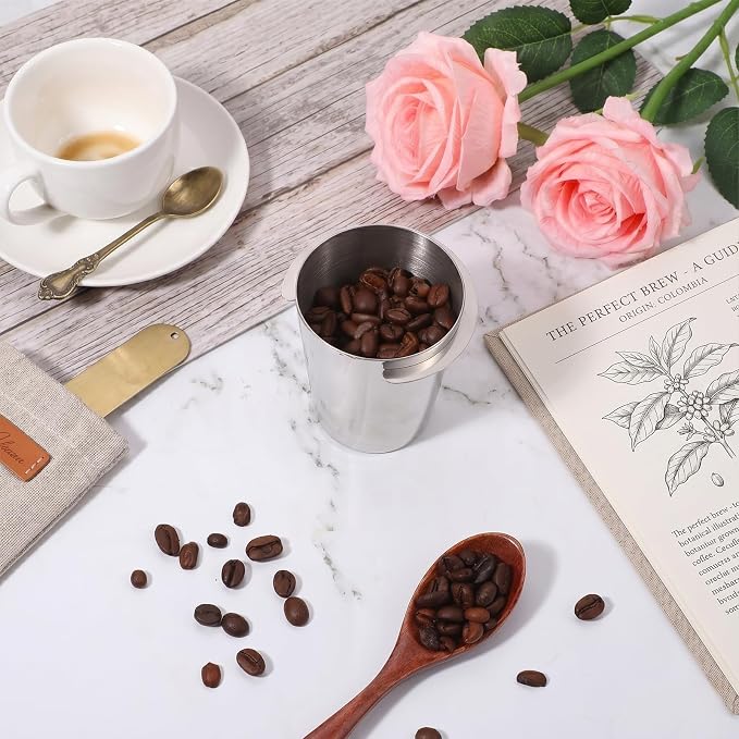 58mm Dosing Cup, Stainless Steel Coffee Powder Cup Compatible - Image 2