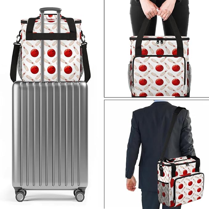 Bowling Ball Coffee Maker Travel Bag, Bowling Ball Large Carrying Storage Case - Image 7