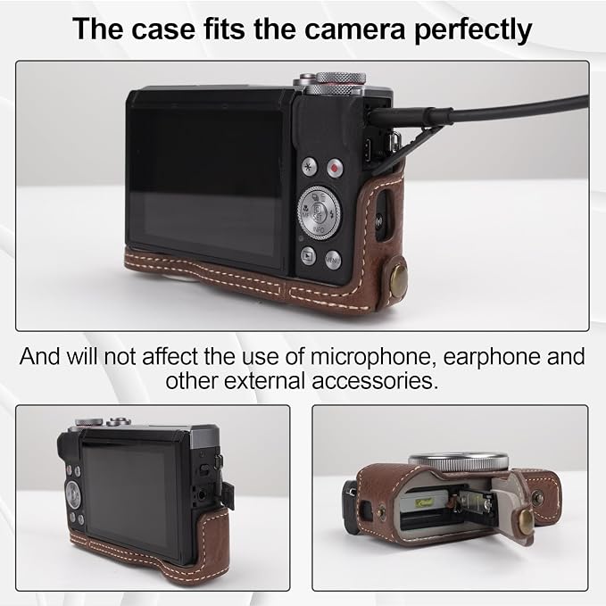 Rieibi G7 X G7X II G7X III Case, Vintage Leather Camera Case - Image 4