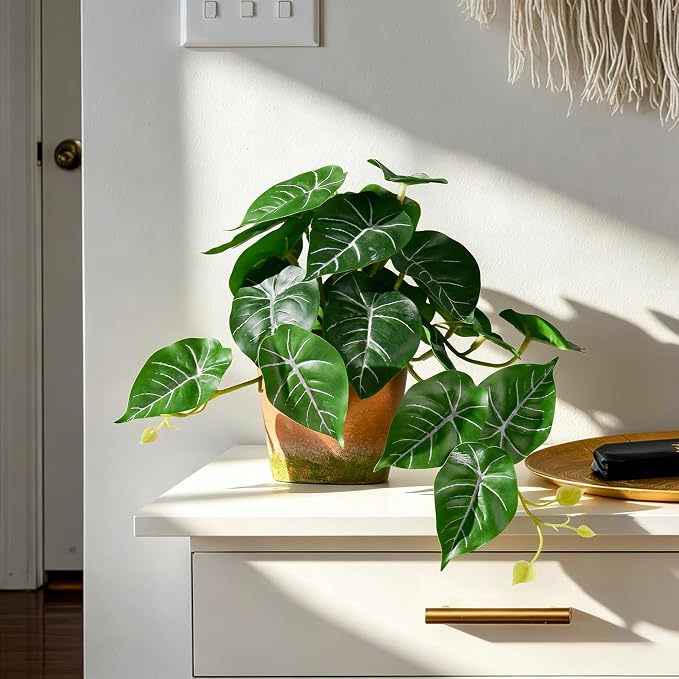 2Pack Fake Pothos Artificial Pothos Plants in Pot Realistic Small Plants - Image 8