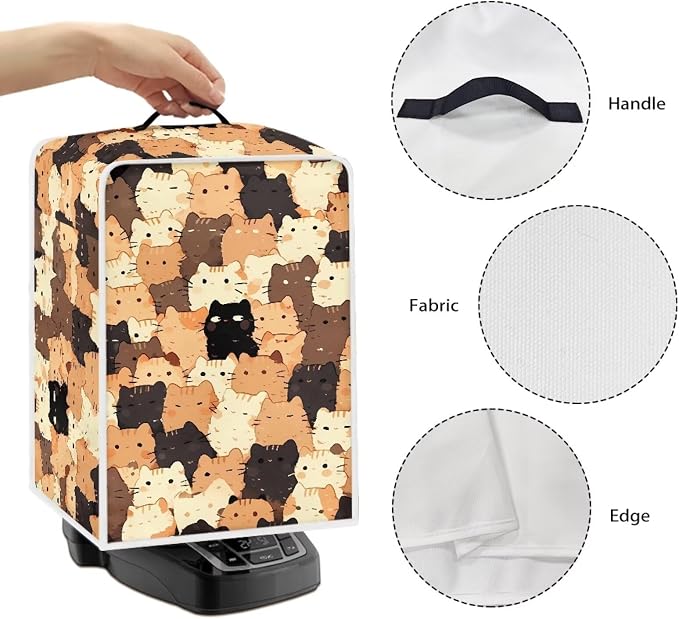 Cat Coffee Maker Dust Cover Small Kitchen Appliance Cover Compatible Most - Image 5