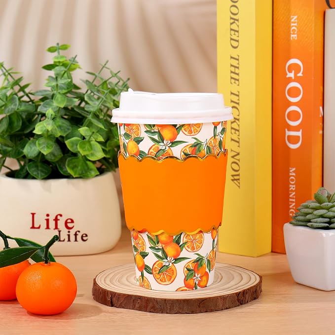 JarThenaAMCS 50 Sets Orange Coffee Cups - Image 4
