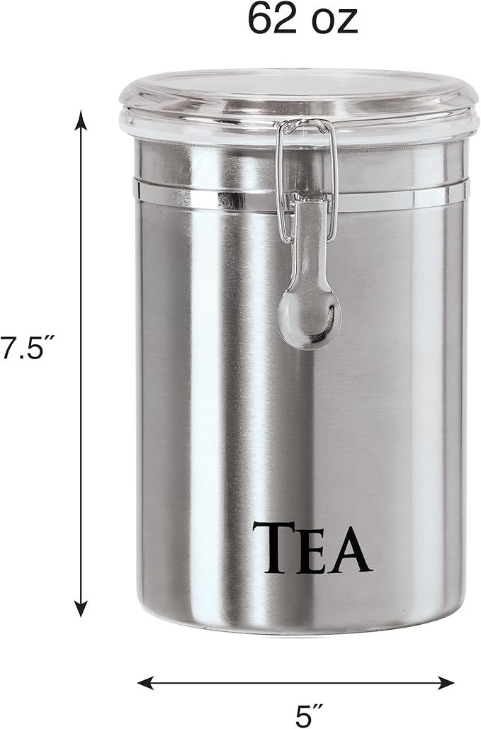 Oggi Stainless Steel Tea Canister 62 fl oz - Image 2
