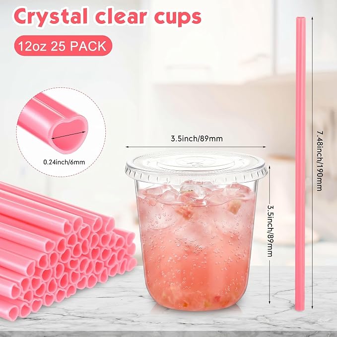 Ziliny 25 Sets Clear Plastic Cups - Image 4