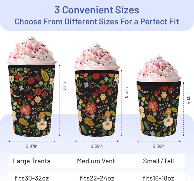Iced Coffee Sleeve Reusable Cup Sleeves - Image 3