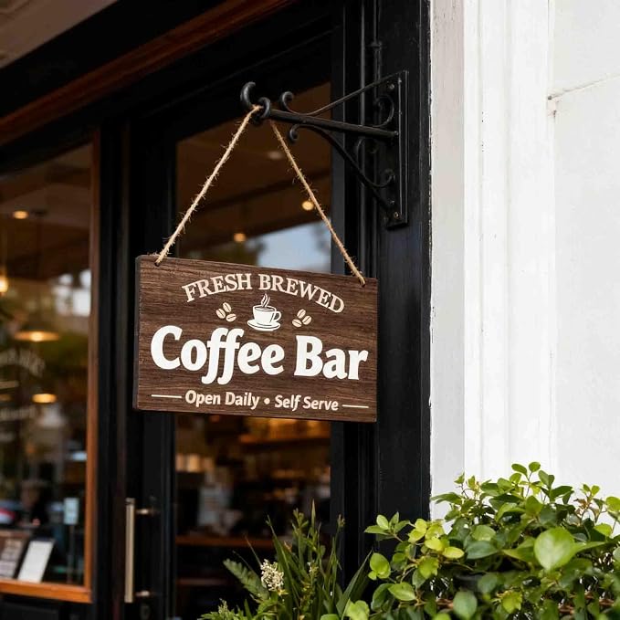 Coffee Bar Decor Sign Station Decor Shop Home Kitchen Cafe Decorations - Image 3