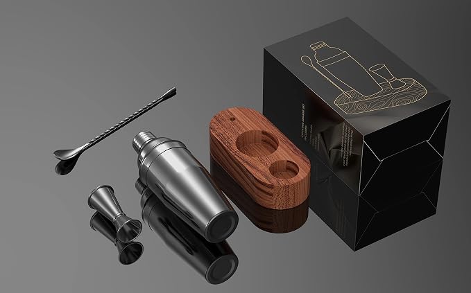 LUCKYGOOBO Cocktail Shaker Set, 24 oz Martini Shaker, Bartender Kit - Image 2