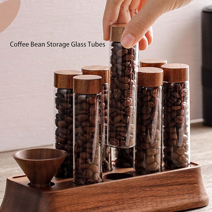 AUNMAS Coffee Bean Storage Tubes, Single Dose Coffee Bean Cellar Container - Image 5