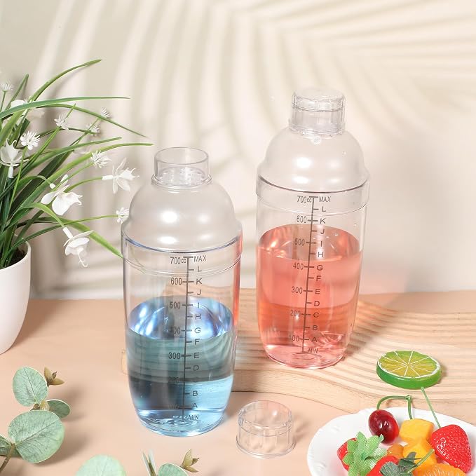 4pcs Plastic Cocktail Shaker 24oz/700ml Hand Drink Mixer - Image 6