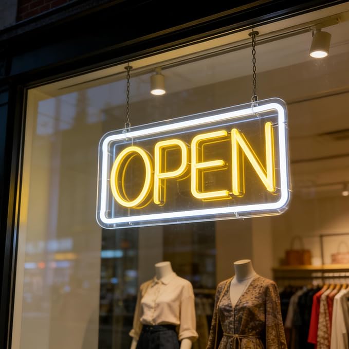 Open Signs for Business, Neon Open Sign Led, 16.5"x 9", - Image 5