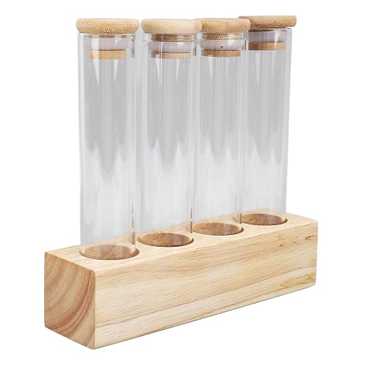Coffee Bean Jars Canisters Solid Wood Base Airtight Storage Containers Single - Image 3