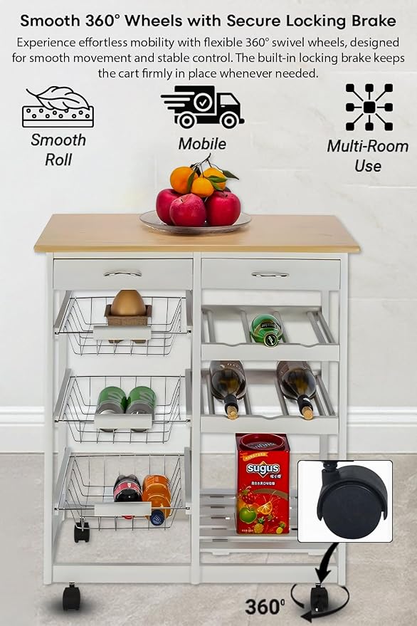 HYGRAD BUILT TO SURVIVE Kitchen Island Cart - Image 6