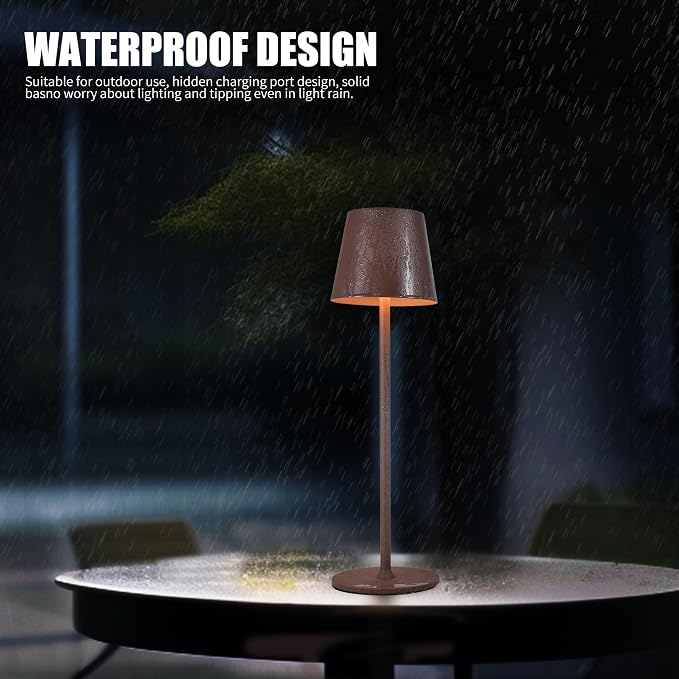 BGFHome Cordless Table Lamp LED Desk lamp, 5000mAh Rechargeable Touch Night - Image 5