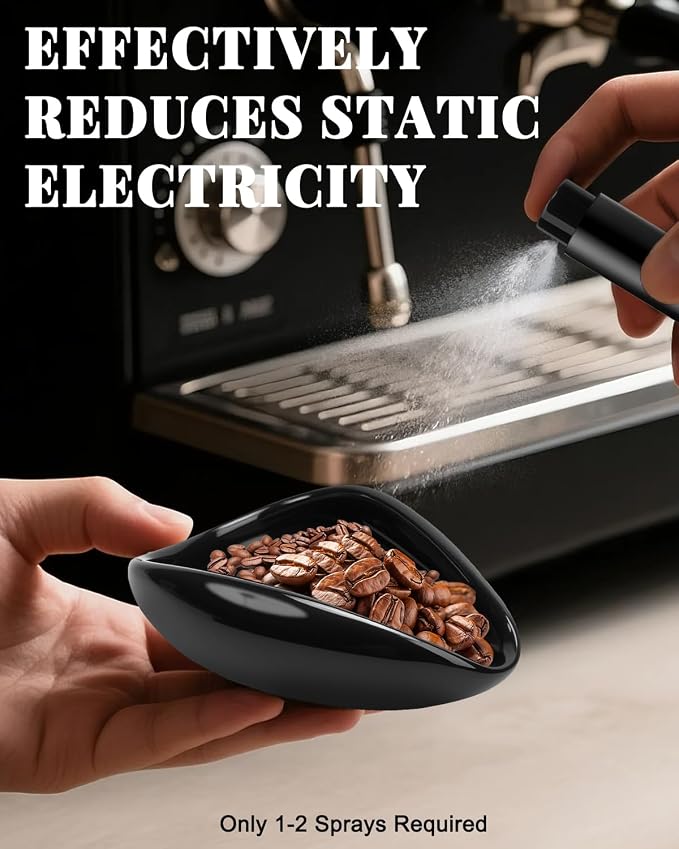 Ceramic Coffee Bean Dosing Tray & Aluminum Glass Spray Bottle, Espresso Bean - Image 6