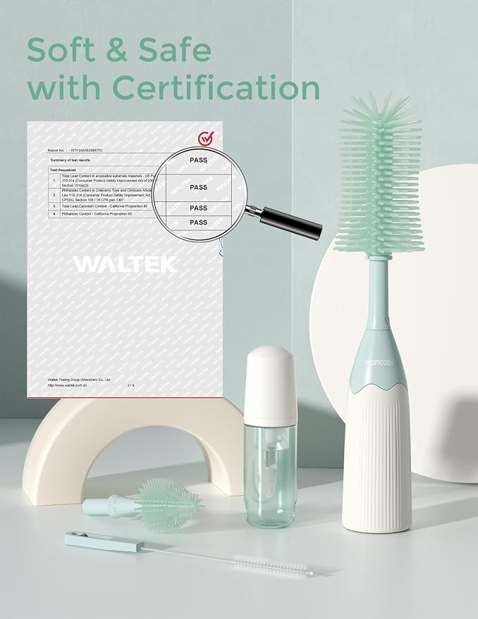 Momcozy Bottle Brush Kit with Push-Press Foam Design - Image 5