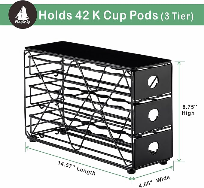 FlagShip K Cup Holder 3 Tier Coffee Pod Holder - Image 3