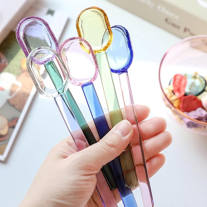 5 Pieces Coffee Spoons, Glass Coffee Stirring Spoon, Espresso Stirring Spoon - Image 5