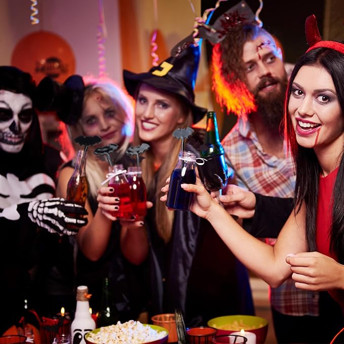 SiliFine 30 Pcs Halloween Swizzle Sticks Plastic Coffee and Cocktail Stirrers - Image 5