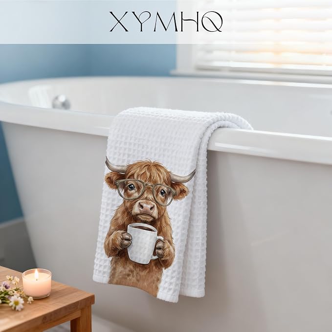 Highland Cow Gift Kitchen Towels, Highland Cow Gifts - Image 5