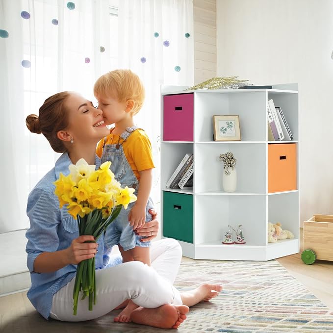 HONEY JOY Kids Toy Storage Organizer, 9-Cubby Toy Bin Organization Storage - Image 8