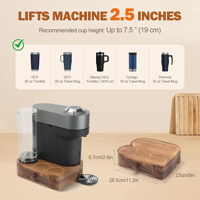 Riser Stand for Nespresso Vertuo Pop+, - Image 2