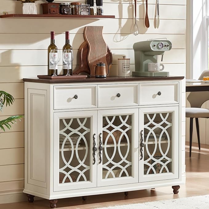 Joaxswe Farmhouse Sideboard Buffet Cabinet by Joaxswe