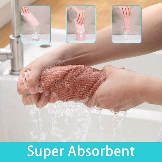 Microfiber Cleaning Cloths 12-Pack – Super Absorbent, Lint-Free Towels - Image 3