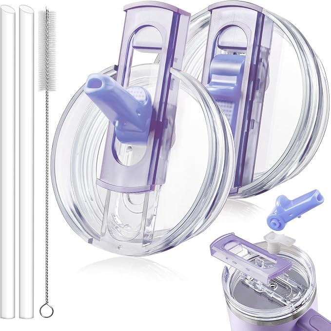 2 Pack Detachable Flip Straw Lid Replacement by ANTAND