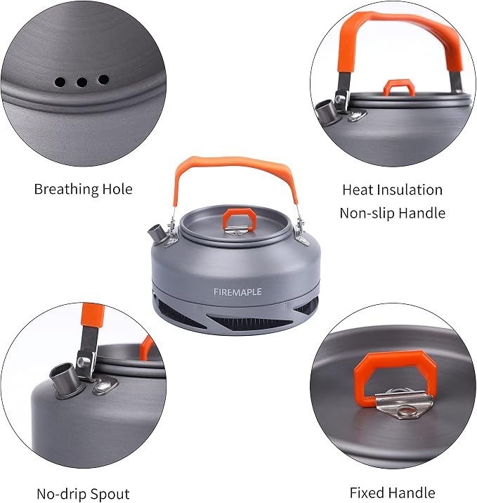 Fire-Maple XT1 0.8 Liter Camping Kettle | Portable Lightweight Aluminum Teapot - Image 3