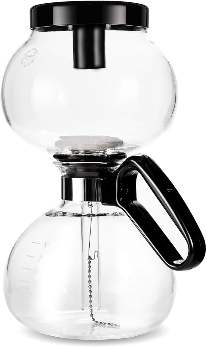 Yama Glass 8-Cup Stovetop Siphon Coffee Maker, 24 Oz Vacuum Brew, - Image 2