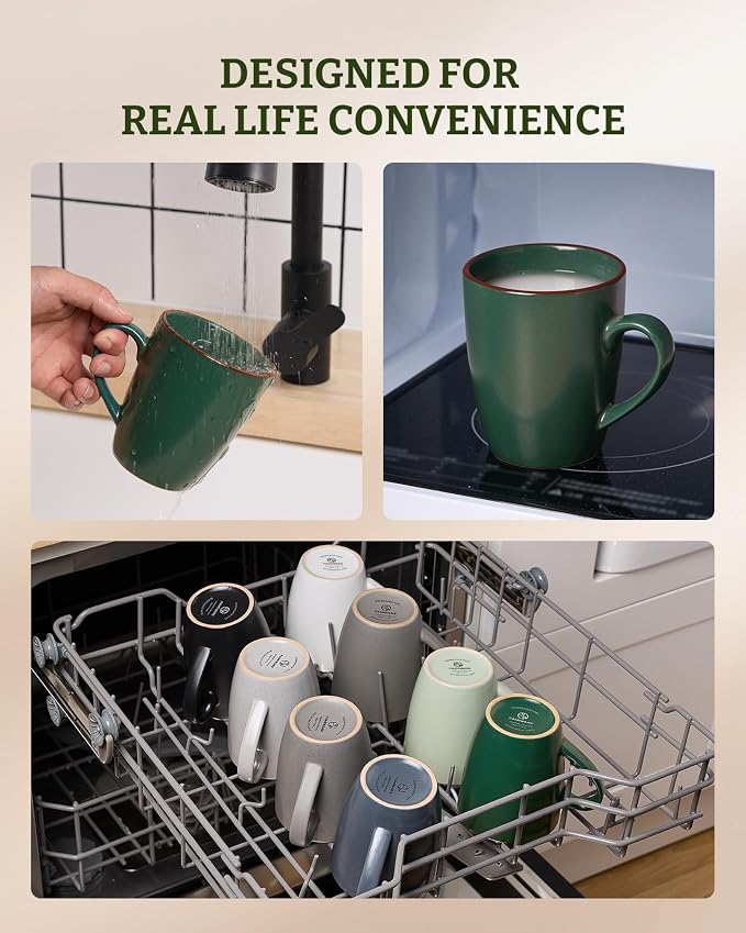 famiware Venus Coffee Mugs for 6, 13 oz Mug Set, Dringking Cup - Image 5