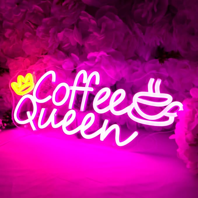 Britrio Coffee Queen Neon Sign for Home Cafe Bar Kitchen Dinning Room Light - Image 6