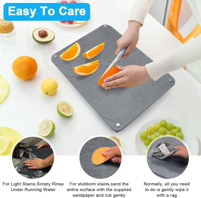 3Pcs Nesting Stone Drying Mat for Kitchen Counter, Quick Drying Stone Dish - Image 3