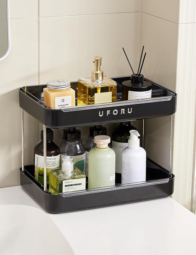UFORU Countertop Coffee Station Organizer, 2 Tier Wine Glass Holder, Mug - Image 8