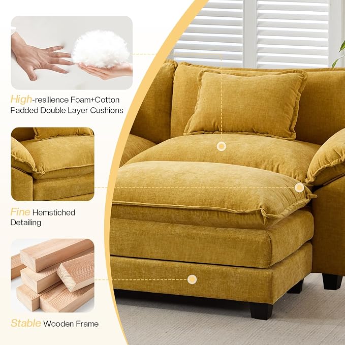 Modular Sectional Sofa, Cloud Couch - Image 3
