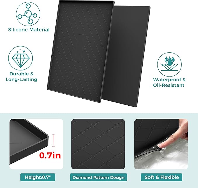 URMONA Under Sink Mat for Kitchen Waterproof, Cabinet Sink Protector Under Sink - Image 2