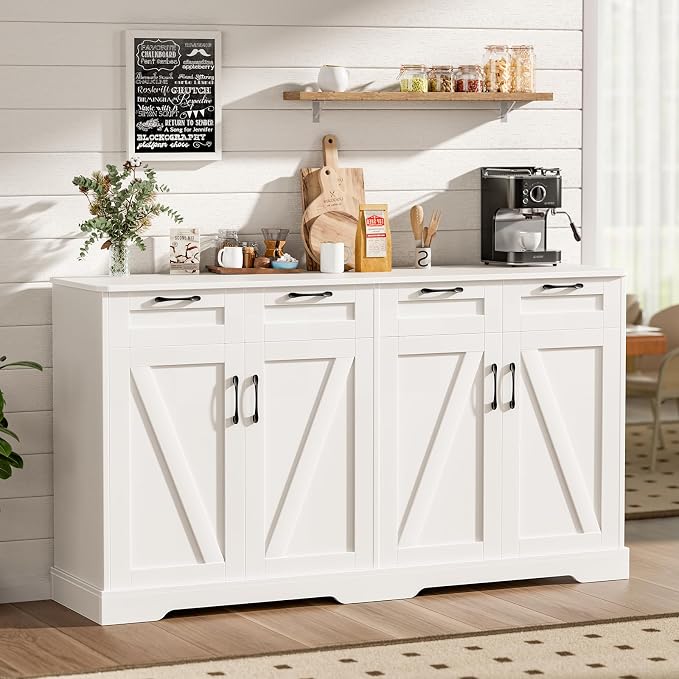 60" Farmhouse Buffet Cabinet - Image 8