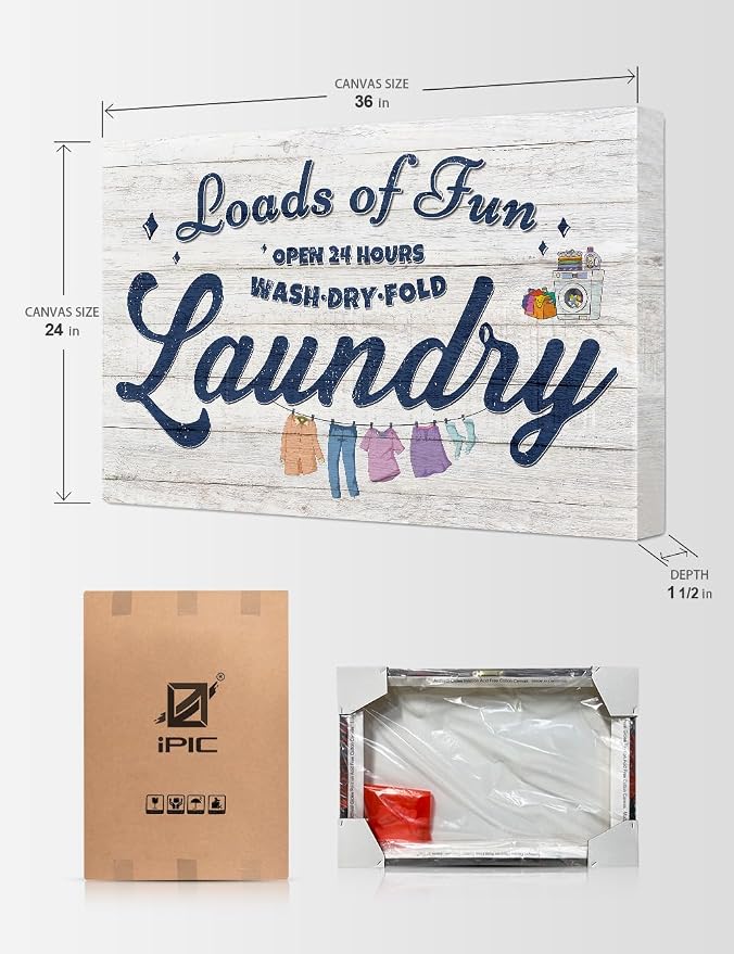 IPIC - Cute Laundry Room Decor, Large Rustic Wall Art Print on Acid-Free Cotton - Image 7