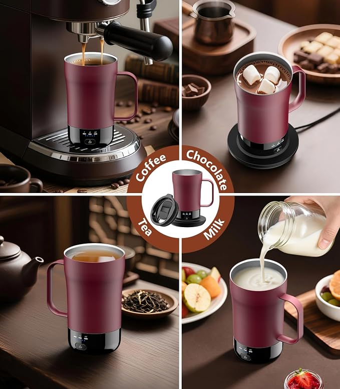 Self-Heating Coffee Mug, 14oz Heated Coffee Mug - Image 8